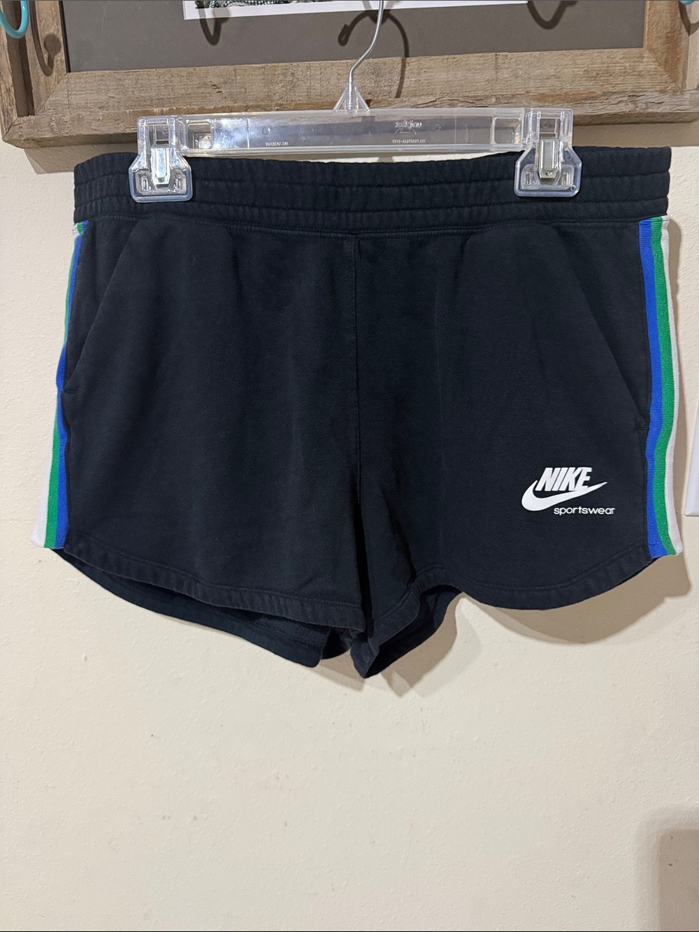 Nike Sportswear Retro Rainbow Stripe Fleece Shorts with Pockets